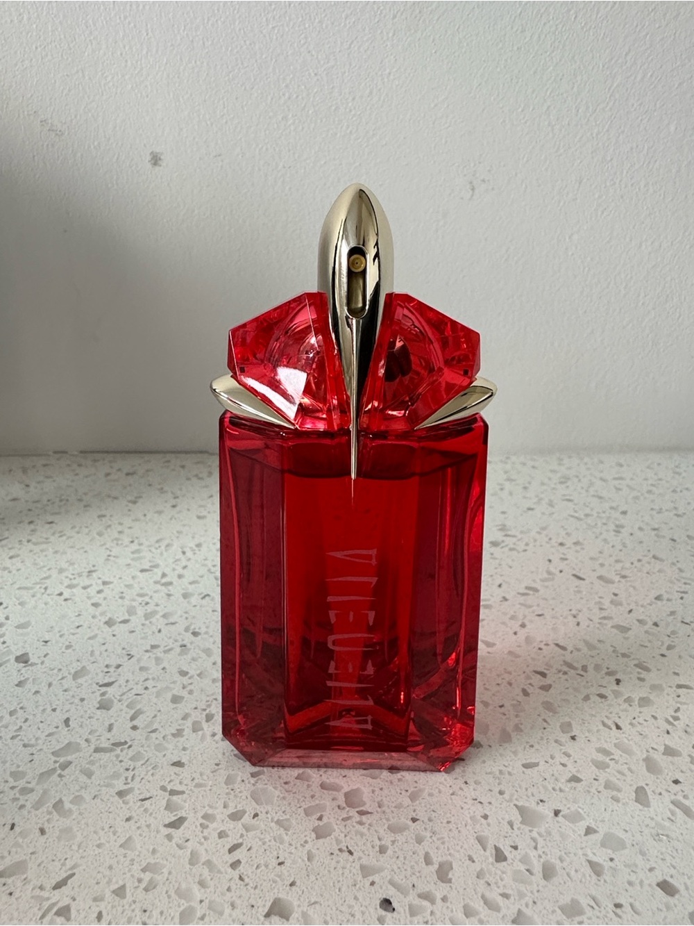Thierry Mugler Red and Gold Sculptural Glass Accent Bottle